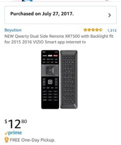 New QWERTY Dual Side Remote XRT500 with Backlight fit for 2015 2016 VIZIO Smart app Internet tv 40 61NRFu xbAL