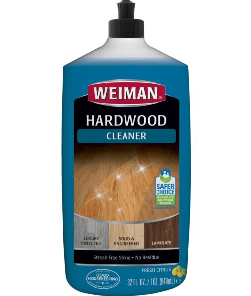 Weiman Hardwood Cleaner for Finished Hardwood Floors, Engineered Floors, Laminate - Streak-Free Results, EPA Safer Choice Certified, 32 oz 32 Fl Oz (Pack of 1)