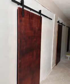 SMARTSTANDARD 6.6FT Barn Door Hardware kit, Barn Door Track, Sliding Door Hardware kit, Smoothly and Quietly -Heavy Duty Sturdy -Easy to Install, Fit 36"-40" Wide Panel (I Shape Hanger) 6.6 Feet 33 61NRoVpKCL