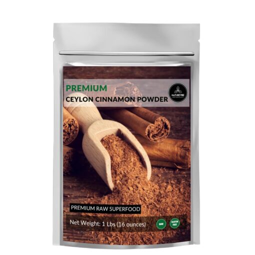 Ceylon Cinnamon Powder (1lb), Ground Premium Quality by Naturevibe Botanicals | Gluten-Free, Keto Friendly & Non-GMO (16 ounces) 1 Pound (Pack of 1)