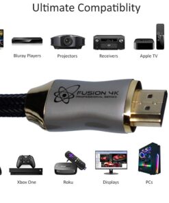 Fusion4k High Speed 4K HDMI Cable (4K @ 60Hz) - Professional Series (6 Feet) 6 Feet 33 61NScBnzNDL