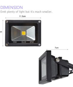 GLW 12V AC or DC LED Flood Light,10W Mini IP65 Waterproof Outdoor Light,900LM,6000K,Daylight White Security Light,80W Halogen Bulb Equivalent Daylight White (10W) 25 61NStvG8aML
