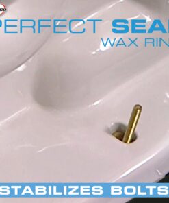 Danco 10879 All-in-One Toilet Installation Kit with Perfect Seal Wax Ring & Zero Cut Bolts, Blue and Gray, 1-Pack 1 Pack 31 61NUyxtKCL