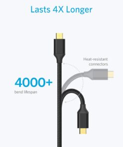 Anker [2-Pack 6ft Nylon Braided Tangle-Free Micro USB Cable with Gold-Plated Connectors for Android, Samsung, HTC, Nokia, Sony and More (Black) Black 8 61NVFokwlFL