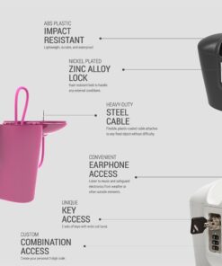 SAFEGO Portable Indoor/Outdoor Lock Box Safe with Key and Combination Access (White) White 42 61NVW9VOiXL