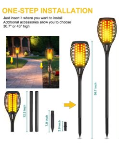 Aityvert Solar Lights, 43" Flickering Flames Torch Lights Outdoor Waterproof Landscape Decoration Lighting Dusk to Dawn Auto On/Off Security Flame Lights for Yard Garden Pathway Driveway 4-Pack 4 Pack 19 61NXf9hVFLL