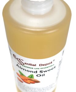 Almond Sweet Oil - 1 Quart - 32 oz - Safety Sealed HDPE Container with resealable Cap - 100% Pure and Natural for Hair, Skin, Massage and Cooking 22 61NZNKQOTJL
