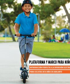 Razor E100 Glow Electric Scooter for Kids Age 8+, LED Light-Up Deck, 8" Air-filled Front Tire, Up to 40 Minutes Continuous Ride Time 18 61NasV24b9L