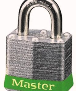 Master Lock 3GRN No. 3 Safety Lockout Padlock, Steel Body, Green Bumper
