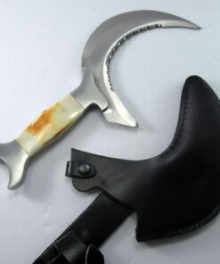 Szco Supplies 10" Bone Handle Moon Crescent Fantasy Knife With Sheath, white (203214) 12 61NclGh9hcL