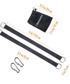 Tree Swing Hanging Straps Kit, Heavy Duty Holds 2200LBS 5FT Extra Long, with Safer Lock Snap Carabiners & Carry Pouch Bag 5 ft 24 61NdFD2THL