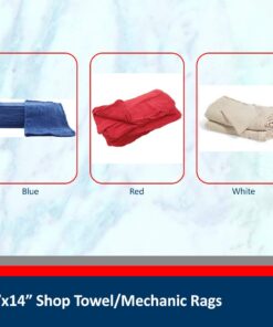 Alternative view of Sara Glove 14x14 Inch Shop Towel/Cleaning Mechanic Rags - 100% Cotton Commercial Towels, Perfect for Automotive Garage, Kitchen, Home (Blue) (500 Count) 500 Blue