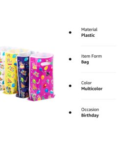 Plastic Party Favor Bags Assorted Colors 48 pcs (Balloon) Multicolor 26 61NkLLFPwuL