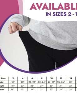 Popular Girls Leggings Ankle Length - Comfortable Leggings for Girls. Cotton Leggings Great for Softness and Breathability. 12 Years Black 8 61Nkh3rL53L