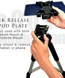 Acuvar 57" inch Pro Series Tripod, Acuvar Tablet Mount, Wireless Shutter Remote for iPad, iPad Air, iPad Mini, Most Other Tablets Tripod + Holder + Remote 12 61Nnc8 npL