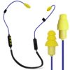 Plugfones Liberate 2.0 Wireless Bluetooth in-Ear Earplug Earbuds- 29NRR Noise Reduction Headphones with Noise Isolating Mic and Controls (Blue & Yellow) Blue/Yellow