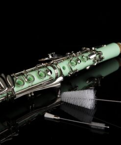 Glory GLY-CLAGN Professional Ebonite Bb Clarinet with 10 Reeds, Stand, Hard Case, Cleaning Cloth, Cork Grease, Mouthpiece Brush and Pad Brush,Green Green 13 61NptxtFlUL