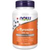 NOW Supplements, L-Tyrosine 500 mg, Supports Mental Alertness*, Neurotransmitter Support*, 120 Capsules 120 Count (Pack of 1) Standard Packaging