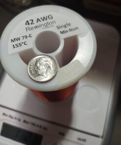 Remington Industries 42SNSPR 42 AWG Magnet Wire, Enameled Copper Wire, 1.0 lb, 0.0026" Diameter, 51313' Length, Red 11 61Nsrfqif2L