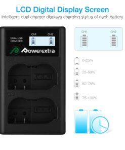 Powerextra EN-EL15a EN-EL15b EN-EL15c Battery and Dual USB Charger Compatible with Nikon D780, Z6, Z7, D850, D810, D810A, D800, D800E, D7500, D7200, D7100, D7000, D750, D810, D610, D600, 1v1 Cameras 21 61NvOSRbwDL