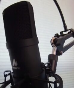 USB Microphone, MAONO 192KHZ/24Bit Plug & Play PC Computer Podcast Condenser Cardioid Metal Mic Kit with Professional Sound Chipset for Recording, Gaming, Singing, YouTube (AU-A04) Black 54 61NvTTWFeeL
