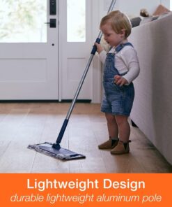 Bona Premium Microfiber Floor Mop for Dry and Wet Floor Cleaning - Includes Microfiber Cleaning Pad and Microfiber Dusting Pad - Dual Zone Cleaning Design for Faster Cleanup Standard 33 61Nvfn C4YL