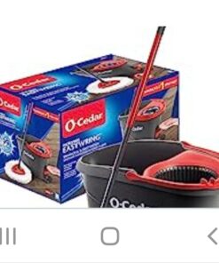 O-Cedar EasyWring Microfiber Spin Mop, Bucket Floor Cleaning System, Red, Gray Single 33 61NyXrYbPJL