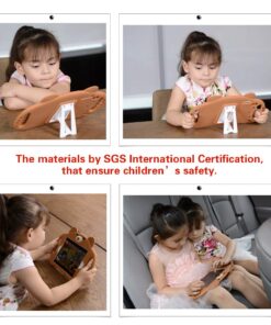 pzoz Case Compatible for iPad Mini 1/2/3/4 Case for Kids Shockproof Silicone Handle Stand Proof Boys Bear Cover for Apple iPad Mini 1st Generation Gen 7.9'' 1 2 3 4 (Brown) Brown 19 61NzEEh656L