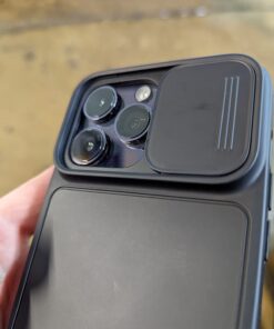 Simtect Designed for iPhone 14 Pro Max Case with Sliding Camera Cover, Shockproof & Mil-Grade Protective Phone Case for iPhone 14 Pro Max 6.7"- Black 1. Space Black 105 61Nzbl3v0bL 1