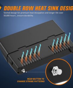 Nilight Emergency Strobe Lights, Windshield Hazard Warning Safety Flash Lights with Suction Cups, 16 LEDs, Amber, ABS Housing, 2 Year Warranty 11 61O rBhvJFL