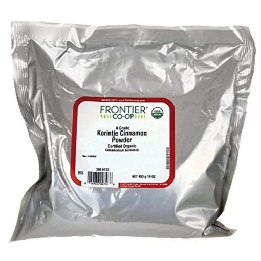 Frontier Organic Ground Korintje Cinnamon, 1-Pound Bulk, Gourmet Quality Cinnamon, Full Balanced Spicy Flavor, Kosher