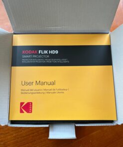 KODAK FLIK HD9 Smart Projector | Mini Black Portable Indoor & Outdoor Movie with Android TV Streaming Apps, Wi-Fi and Bluetooth, Built-In Speakers & Voice Remote | FHD 1080p for Screens Up to 120” 50 61O3NTqayRL
