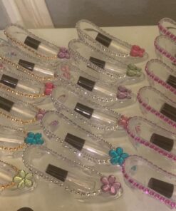 Super Z Outlet Plastic Mini Cinderella Princess Inspired Slipper High Heel Shoe Party Decoration for Weddings, Birthday Party, Table Serving, Candy & Other Event Favors (24 Pieces) 48 61O3d 5NDCL 1