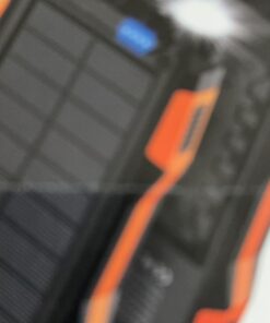 Mregb Power Bank,Solar Charger,36800mAh 5V3.1A QC 3.0 Dual 2 USB Port Built-in Powerful Flashlight IPX7 Waterproof Dustproof Shockproof(Deep Orange) Deep Orange 16 61O4dkrWoVL