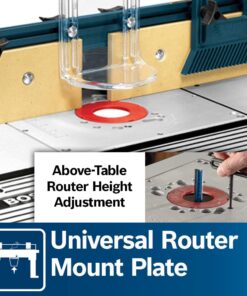 BOSCH RA1181 Benchtop Router Table 27 in. x 18 in. Aluminum Top with 2-1/2 in. Vacuum Hose Port 54 61O5FwhWjL