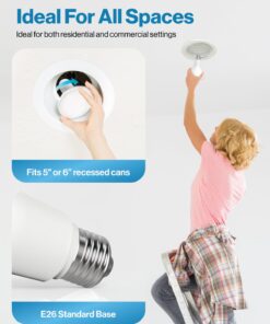 Sunco 6 Pack BR30 Light Bulb LED Indoor Flood Lights 3000K Warm White 850 Lumens E26 Base, 25,000 Lifetime Hours, Interior Dimmable Recessed Can Light, 11W Equivalent 65W 24 61O5MlthBbL 1