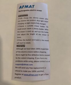 AFMAT Electric Eraser for Artists, 140 Eraser Refills, Rechargeable Electric Eraser for Drawing, Artist Eraser Rechargeable for Drafting, Painting, Sketching, Architectural Plans, Detailer Tool-White White 1 Count (Pack of 1) 42 61O6sWvgHNL