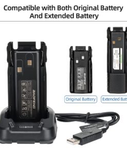Baofeng USB Cable Battery Charger with Indicator Light for Portable Baofeng UV-82 UV-82HP UV-82L Series Two-Way Radios 14 61O7 hSAfL