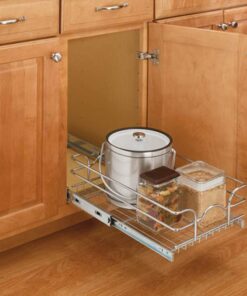 Rev-A-Shelf - 5WB1-1822-CR - 18 in. W x 22 in. D Base Cabinet Pull-Out Chrome Wire Basket 18 Inch 28 61O9M8o9 ML