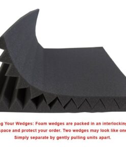 48 Pack- Acoustic Panels Studio Foam Wedges 1" X 12" X 12" 15 61O9UGgBKOL