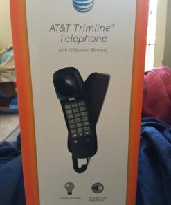 AT&T 210 Basic Trimline Corded Phone, No AC Power Required, Wall-Mountable, Black 54 61OAmXqDmeL