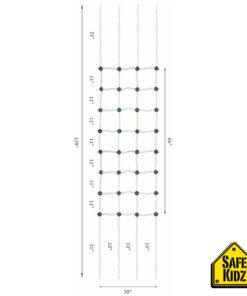 Safe Kidz Cargo Climbing Net, 100% Polyester Rope Ladder, 96" L x 30" W + Drill Bit & Instructions Regular 21 61OBxpf9WL