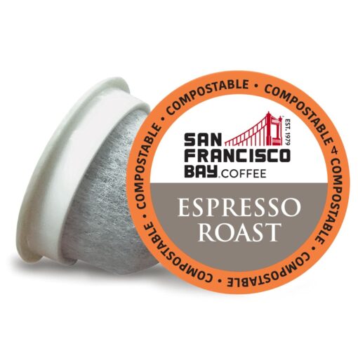 San Francisco Bay Compostable Coffee Pods - Espresso Roast (36 Ct) K Cup Compatible including Keurig 2.0, Dark Roast 36 Count (Pack of 1)