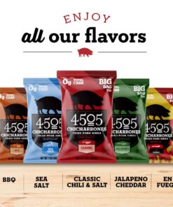 4505 Meats Classic Chili & Salt Pork Rinds, Gluten Free Chicharrones, Keto Certified, Family Size Bag, 14 Servings, 7 Ounces 26 61OH9XeVTSL