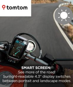 TomTom Rider 550 Motorcycle GPS Navigation Device, 4.3 Inch, with World Maps, Motorcycle Specific Winding and Hilly Roads, Updates via WiFi, Traffic and Speed Cams, Compatible with Siri and Google Now 28 61OHlONy02L