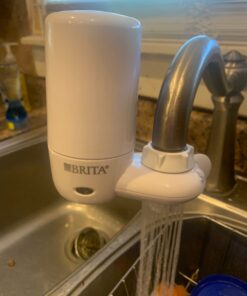 Brita Water Filter for Sink, Complete Faucet Mount Water Filtration System for Tap Water, Reduces 99% of Lead, White Faucet Mount System 44 61OMRTzDF9L