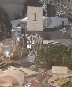 New Star Foodservice 23244 Ring-Clip Table Number Holder/Number Stand/Place Card Holder, 12-Inch, Set of 12 Silver 31 61ONNVW68mL