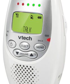VTech DM221 Audio Baby Monitor with up to 1,000 ft of Range, Vibrating Sound-Alert, Talk Back Intercom & Night Light Loop, White/Silver Monitor with One Parent Unit 35 61OO4BN1mUL 3