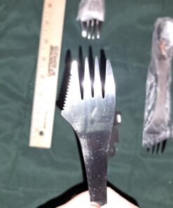 Tapirus 5 Spork Of Steel Utensils Set | Durable & Rust Proof Stainless Steel | Spoon, Fork & Knife Flatware | For Camping, Fishing, Hunting & Outdoor Activities | With Bottle Opener & Carrying Case 47 61OOSjoWbWL