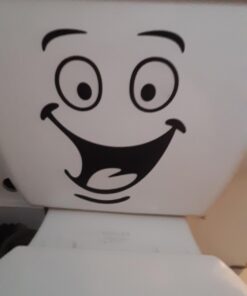 Funny Animation Big Eyes Cute Toilet Wall Decal Bathroom Home Sticker Bedroom Kitchen Art Picture DIY Murals Vinyl Paper Decoration Wallpaper for Children Potty Training Nursery Baby Teen Senior 32 61OOiJvlJSL